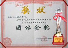 我校荣获2009年度中国当代素质教育团体金奖