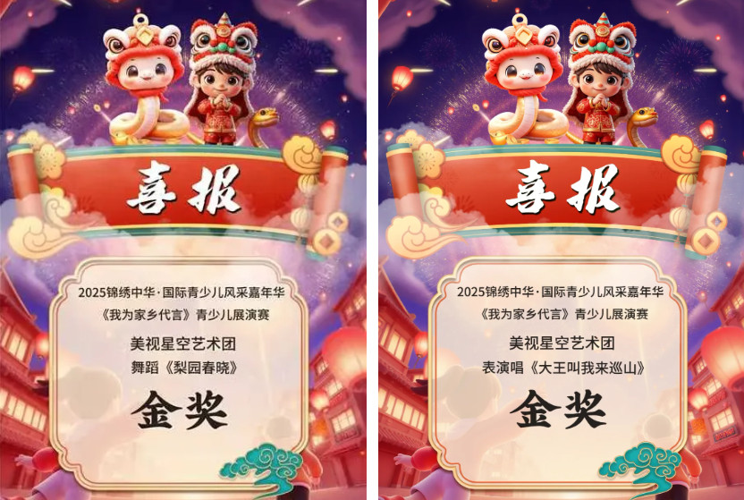  美视星空艺术团斩获双金奖丨荣耀绽放，逐梦前行 