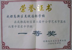 成都高新区第六届艺术节集体项目获奖名单。